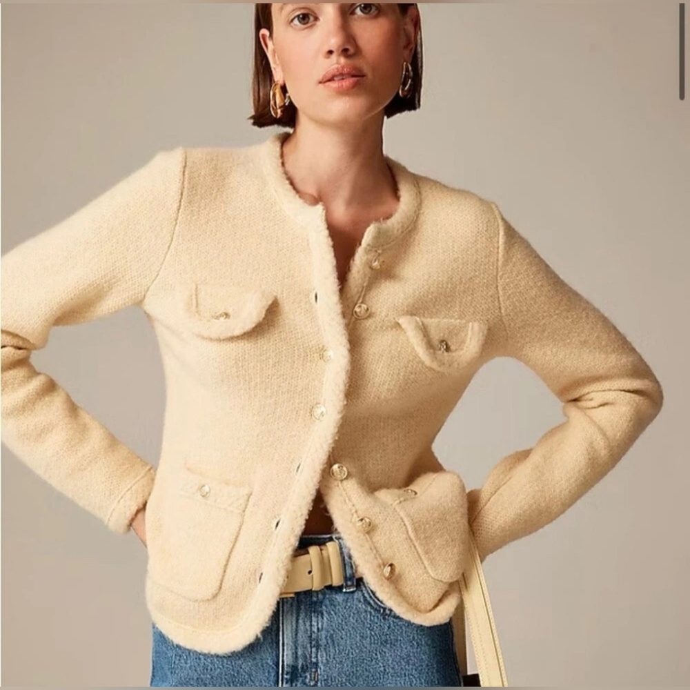 J.Crew Textured Sweater Lady Jacket Cardigan